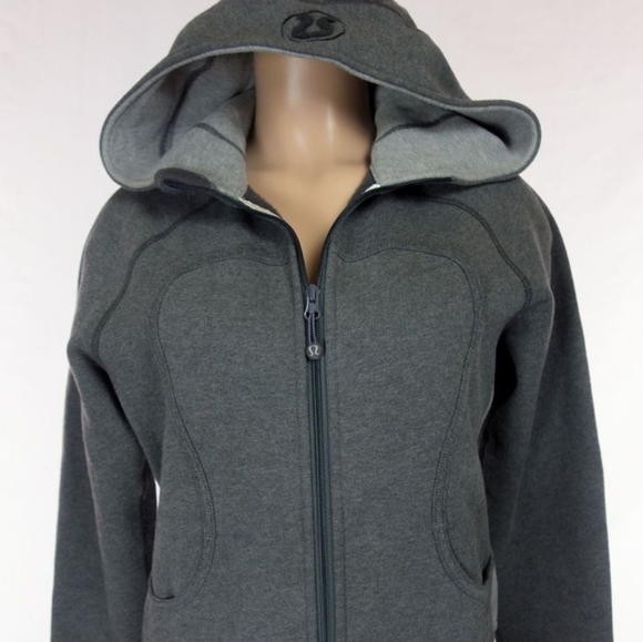 Lululemon Two-Tone Gray Scuba Zipped Hoodie - Picture 3 of 3